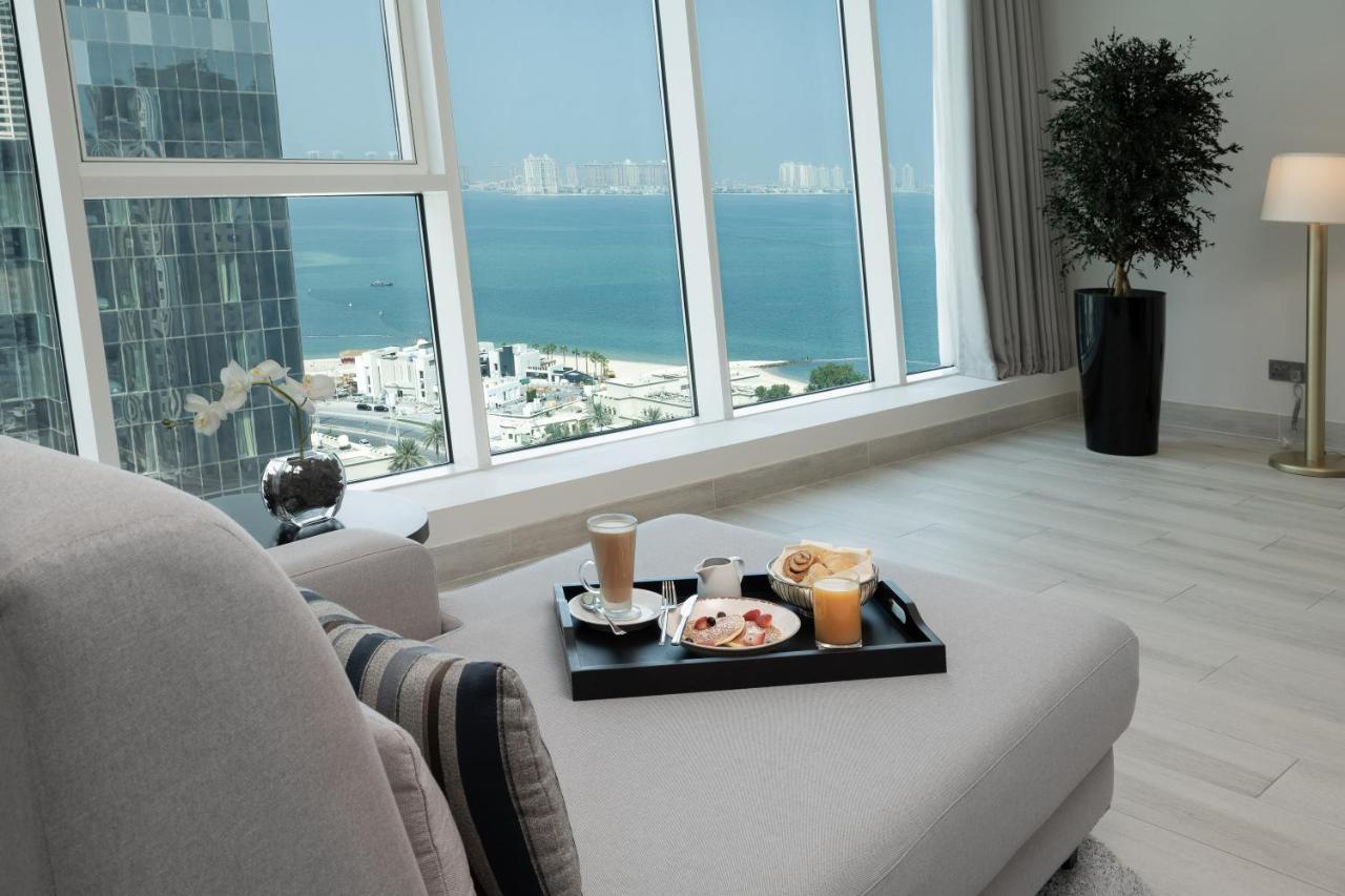 Centara West Bay Hotel & Residences Doha Exterior photo A view from a suite at the Ritz-Carlton, DIFC